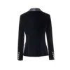 HarleyFashion Fall Spring Brief Design Single Buttons Top Quality Black/Blue Velvet Basic Slim Women Blazers Casual Jackets 2