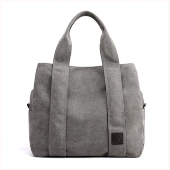 

LJL-KVKY Canvas Bag Wild Casual Ladies Bag Large Capacity Multi-Layer Ladies Handbag Fashion Handbag Shoulder Bag
