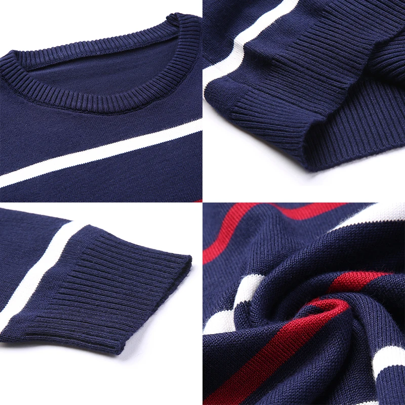 Great Value TFETTERS Men Brand Sweater Sweaters Pullover Men Casual Striped O-Neck Sweater Men Clothing 2019 Autumn Winter Knitwear