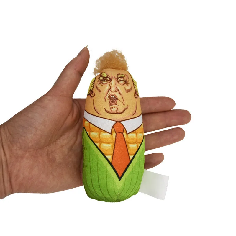 Дональд Трамп форма кошачья мята Подушка кошка плюшевые игрушки Кукуруза дизайн скрипучий мягкие игрушки Лидер продаж