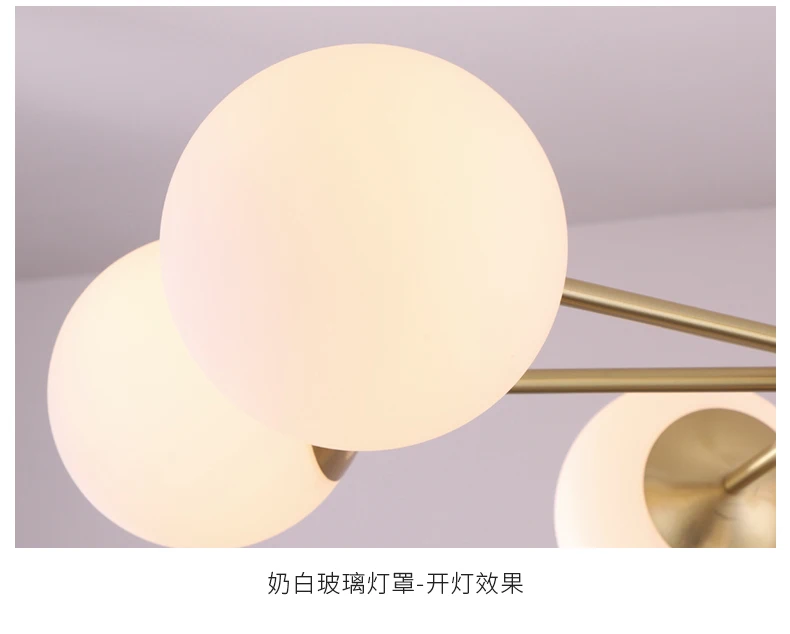 Modern Chandelier Pendant Glass Ball Lights Suspension Lighting Fixture Globe Lamp Modern Kitchen Loft Lighting Fixtures