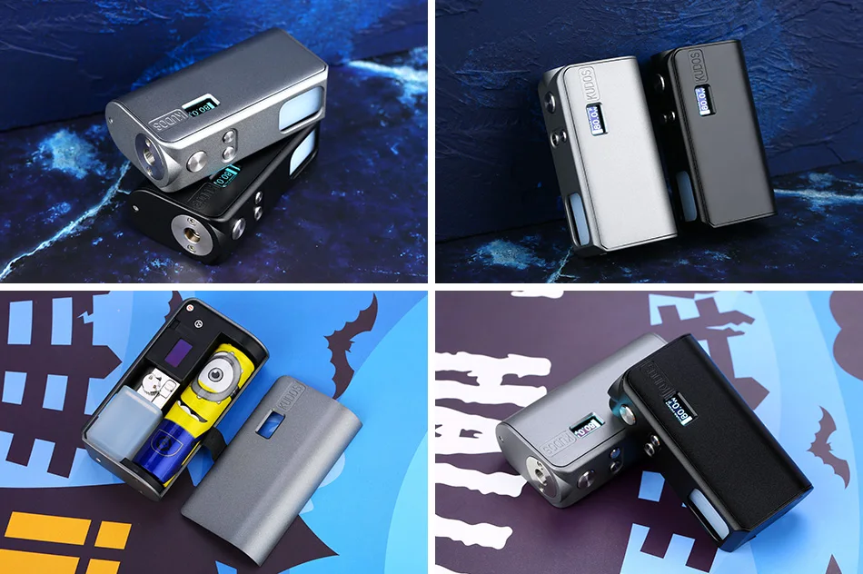 Original Hippovape Kudos 80W Squonker MOD Powered by One 18650 Battery& 7.5ml Bottle Slide RefillIing Box MOD VS Drag 2/Gen Mod