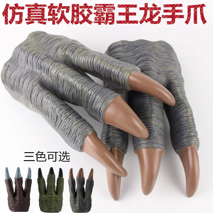 

Jurassic World Dinosaur Claw Slush Mold Glue Soft Silcone Dinosaur Gloves Hand Puppet Replica T-REX CHILDREN'S Toy