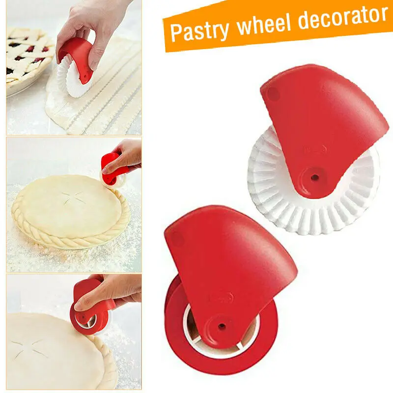 Description Picture 3 of item1PC Pastry Dough Lattice Cutter Pie Decoration Gadget Plastic Roller Wheel Cutter DIY Baking Tool Embossing Lattice Cutter Craft