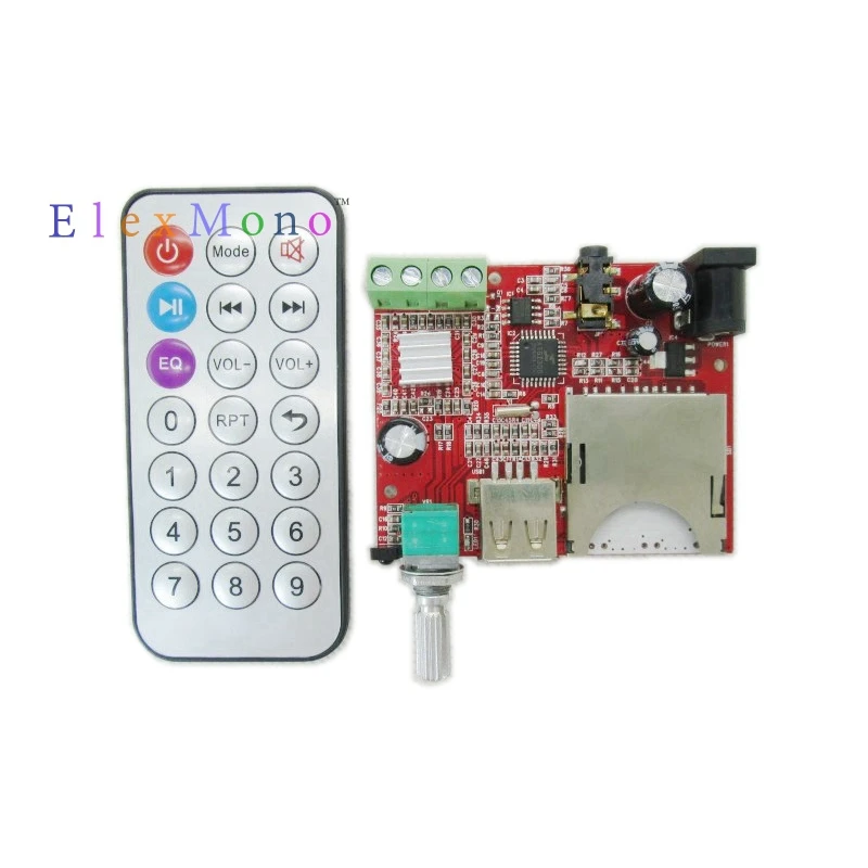 

Remote Control 10W+10W MP3 Decoder Amplifier Board Dual-Channel