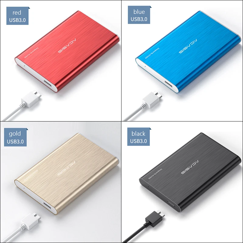 Acasisdevices 2.5 Polegadas 2tb 1tb 500gb 320gb Disco Rígido Externo Usb3.0 Dispositivos de Armazenamento de Disco Rígido de Alta Velocidade 2.5 Hdd Hdd Hdd Desktop Portátil Discos rígidos externos - Imagem 2