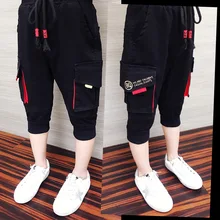 Детская одежда, брюки для мальчиков г. Летняя одежда стиль, детский комбинезон в Западном и корейском стиле модная повседневная одежда для больших мальчиков