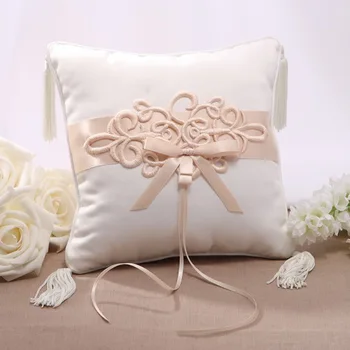 

Champagne Embroidered Pattern Beige Pillow