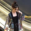 Women Blouse Cardigan Beach Style Summer Lace Up Ladies Retro Print Boho Batwing Sleeve Sunscreen Shirt Tops 1