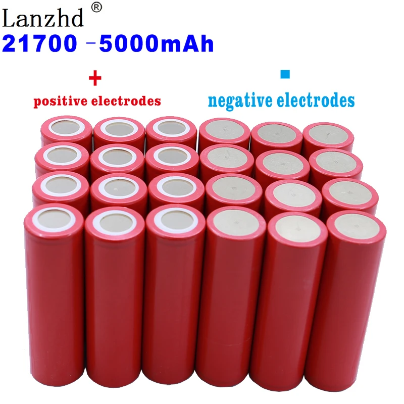 

2-24PCS Li Ion Battery 21700 3.7V 5000mAh lithium Li-Ion 5C 21700 Rechargeable Batteries for Lighthouse Electric Bicycle Tool