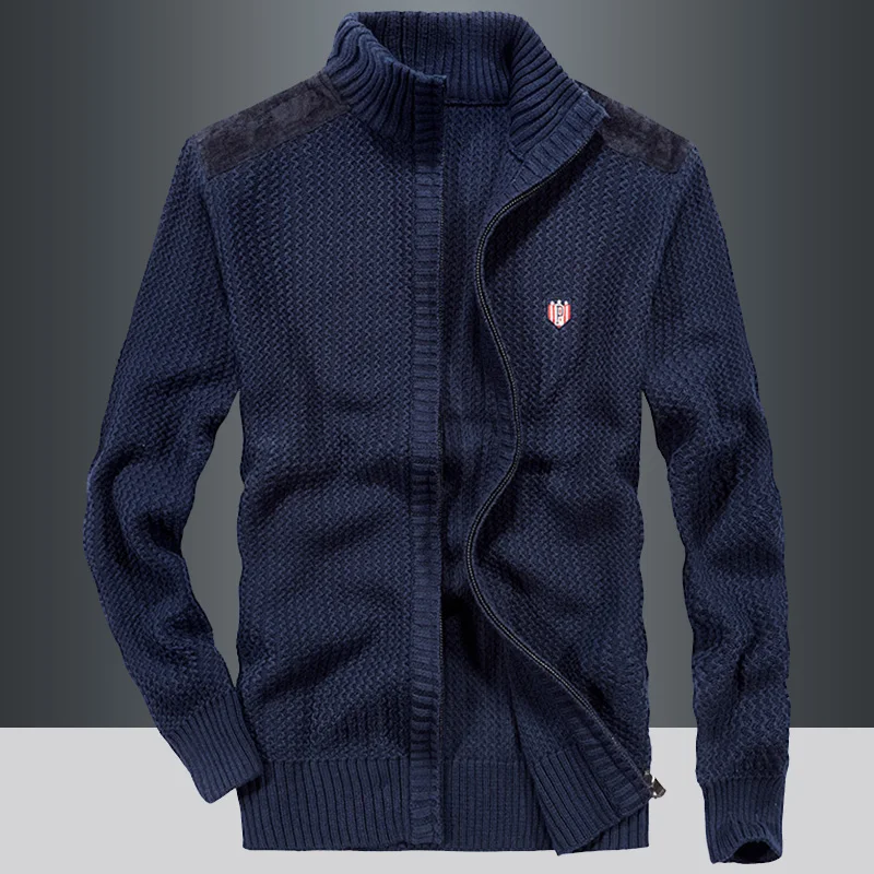 Men Sweater Coat Cardigan Zipper 2021 New Arrival Autumn And Winter Fashion Cotton Male Sweater Korean Style Gray Blue M43