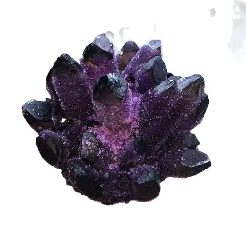 

Природные искусственные фиолетовые бриллиантовые кристаллы, минеральные образцы для домашнего декора