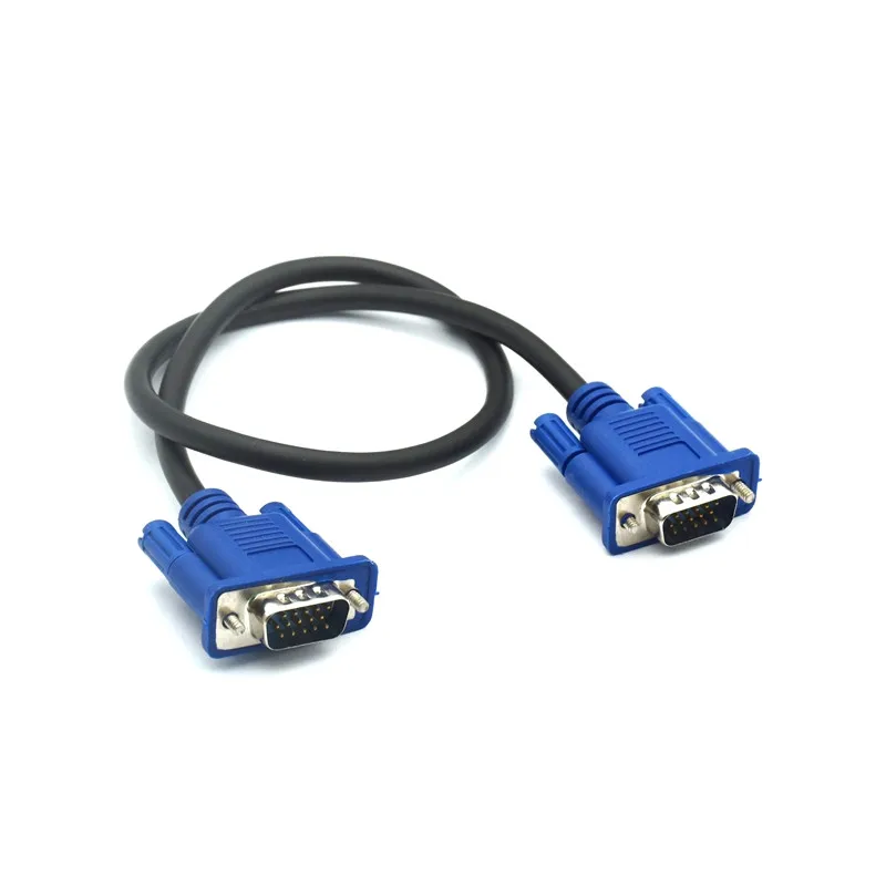 Кабель VGA штыревой к MaleBraided Экранирование высокого качества HD tv VGA Компьютер ТВ дисплей сигнал короткий кабель 0,3 м/0,5 м/1,3 м