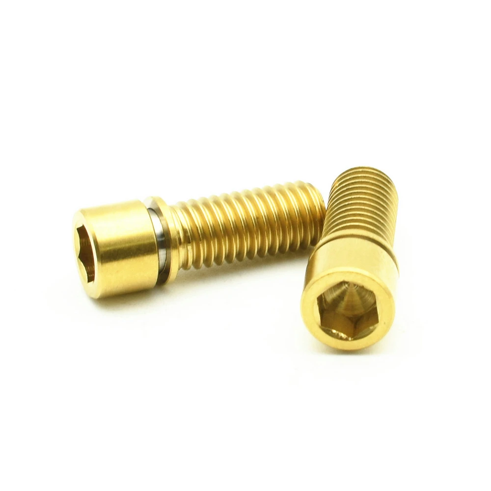 M7X20mm Titanium screw of the  birdy  bike  with capitive gasket Gold  color  (3)