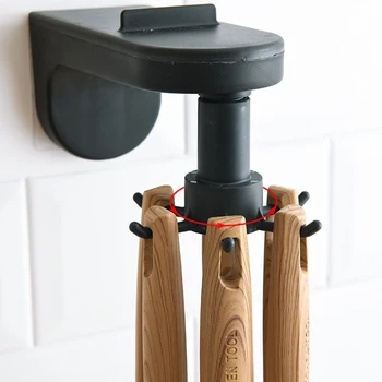 

3 Colors Punch Free Kitchen Hook Free Perforated Wall Mount Kitchenware Spatula Spoon Tool Storage Rotary Hook Retractable Hang