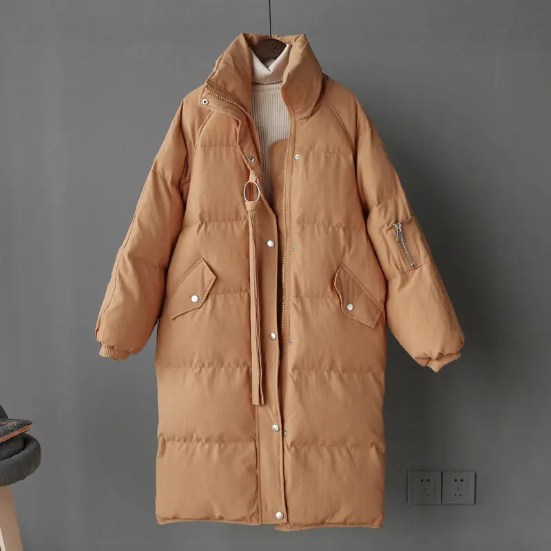 Yellow Parkas Новинка, зимняя куртка, Женская парка, свободная, длинная, утолщенная, теплая, большой размер, пуховик, хлопковое пальто с подкладкой, женская одежда, повседневное, Женское пальто, Q2067 - Цвет: Yellow Parkas
