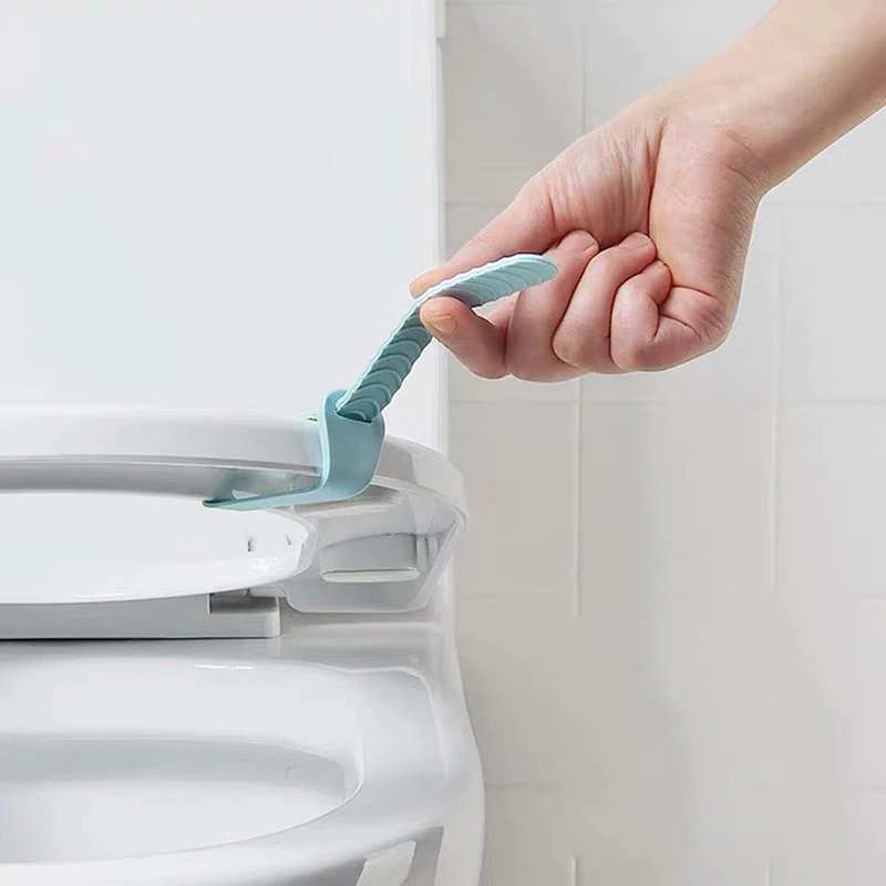 2pcs Silicone Bathroom Toilet Lid Handle Adjustable Toilet Cover Lifting Device For Household Toilet Cover