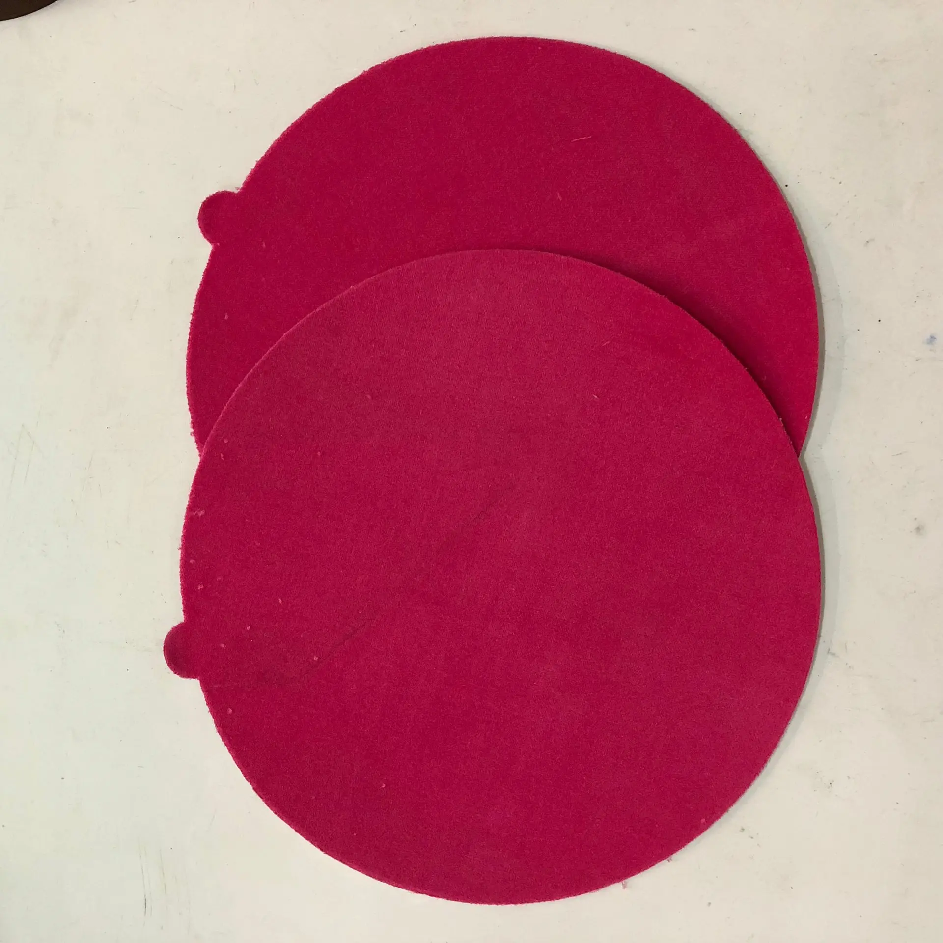 8-Inch Circle Polished Knitted Fabric Gum Velvet Polishing Cloth Velveteen Polishing Cloth Red Polishing Cloth Supply