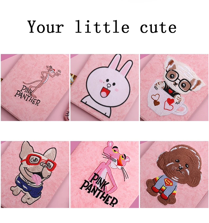 3D Cartoon Embroidery Case cover For Apple New 2017 2018 ipad 9.7/Air 1/Air 2 case -PU leather Smart Awake Sleep Flip YCJOYZW | Компьютеры