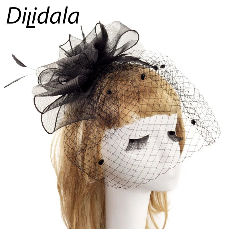 Dilidala Новая Шляпка невесты универсальная верхняя шляпа для женщин индивидуальная сетка диадема невесты шляпа эластичная ткань Свадебные