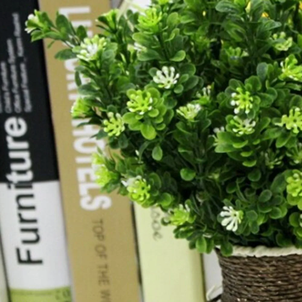 Green Plastic Simulation Water Grass 7 Forkweed Flower Simulation Water Grass Orchid Simulation Plant Bouquet Home Decor Hot