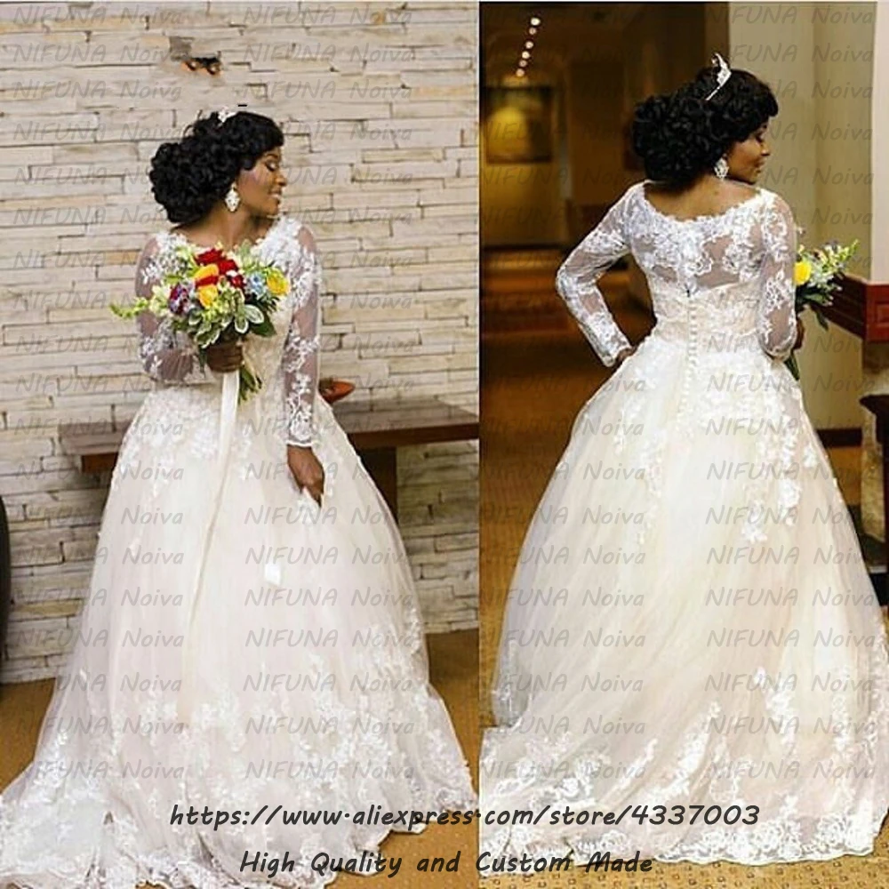 Vestidos de novia дешевые свадебные платья модное индийское кружевное свадебное платье с длинными рукавами Африканские свадебные платья Suknia Slubna