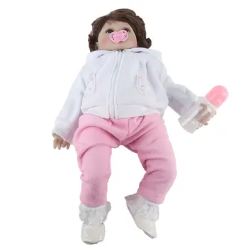 

Hot! NPK 58cm Full Body Soft Silicone Reborn Baby Doll Toys Babe Reborn BabyDoll Non-toxic Safe Handmade Playmate Gift For Girls