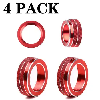 

Air Conditioning Knob Cover Vol Button AC Switch Temperature Climate Control Engine Start/Stop Rings for Honda CRV 17-19