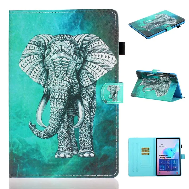 case Кожаный чехол для Samsung Galaxy Tab S6 SM-T860 SM-T865 магнит смарт-чехол для Galaxy Tab S6 10,5 T860 T865 авто чехол для сна - Цвет: case
