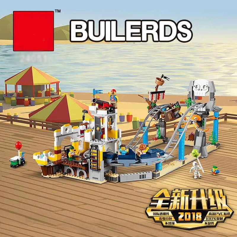 Новинка LP 24051 creaters Ideas Builerds 3 в 1 пиратские американские Горки 3 в 1 Creator 31084 строительные развивающие игрушки рождественские подарки