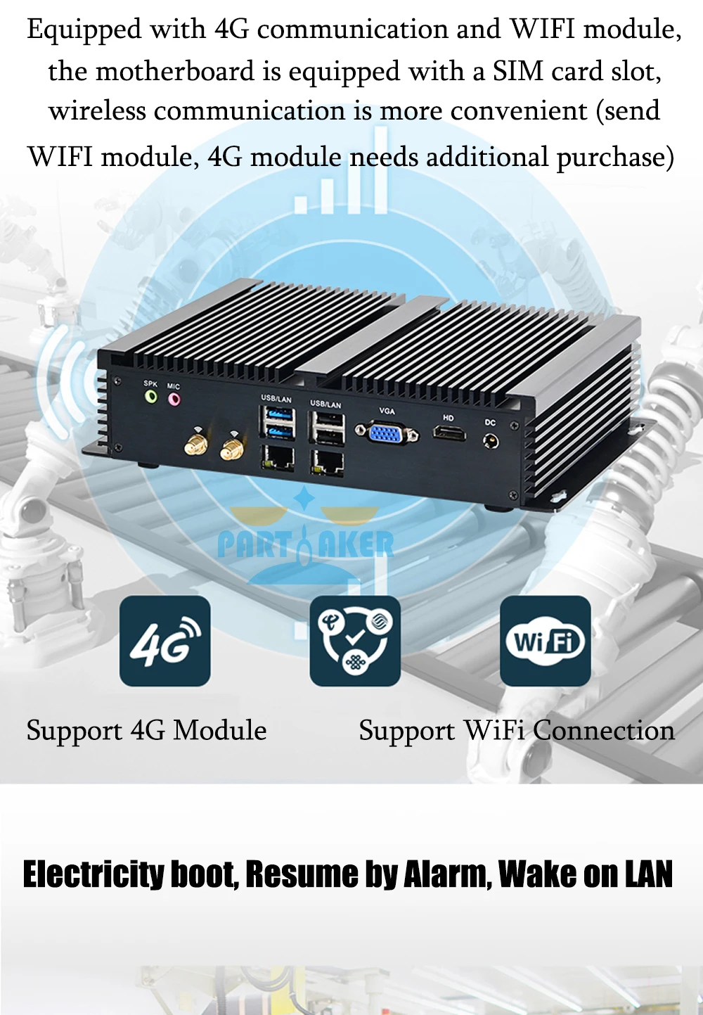Unleash Power with Fanless Intel Mini PC - Core i7 8550U | i5 8250U | i7 6500U | i7 7510U. Versatile with 2 Intel I211 and 6 COM Ports. Elevate your computing with this Mini Computer HTPC marvel! Description Image.This Product Can Be Found With The Tag Names Cheap Mini PC, Computer Office, High Quality Computer Office, Mini pc