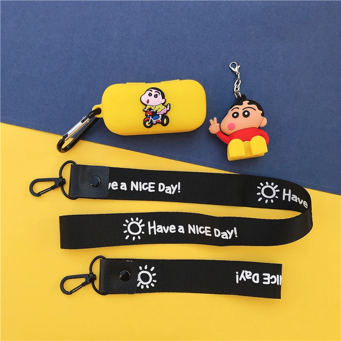 With doll Мультяшный милый мягкий силиконовый чехол для QCY T5, беспроводные Bluetooth наушники, Защитная крышка с крючком, ремешок, декор для QCY T5 - Цвет: With doll