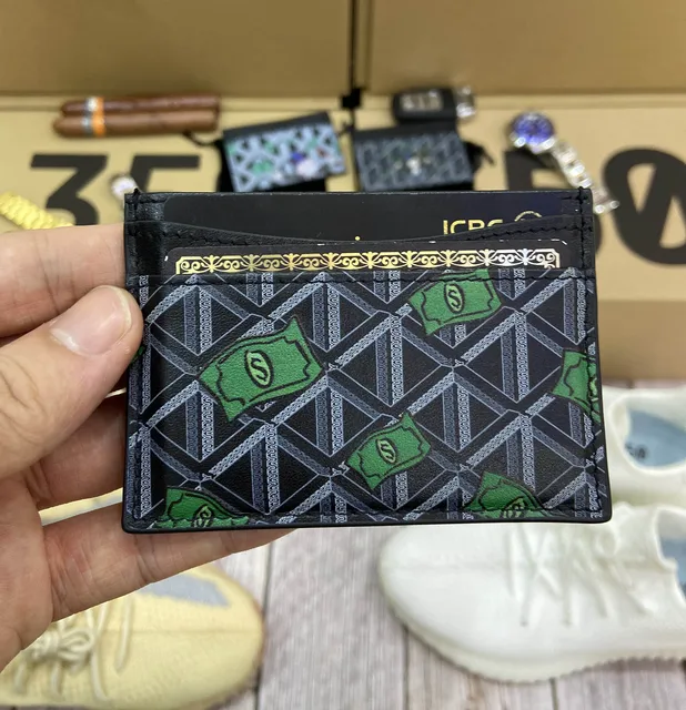 Holifend Genuine Leather Monopoly Lord Money Card Holder Wallet Credit ID  Card Purse Bank Cardholder For Men Women Dropshipping