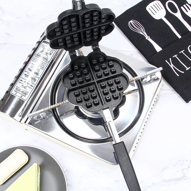 Heart-shaped Waffle-maker Pan Non-stick 15 Cm Muffin Cake Lattice Barbecue Steak Breakfast Pot Dish Kitchen Baking Waffle Mold