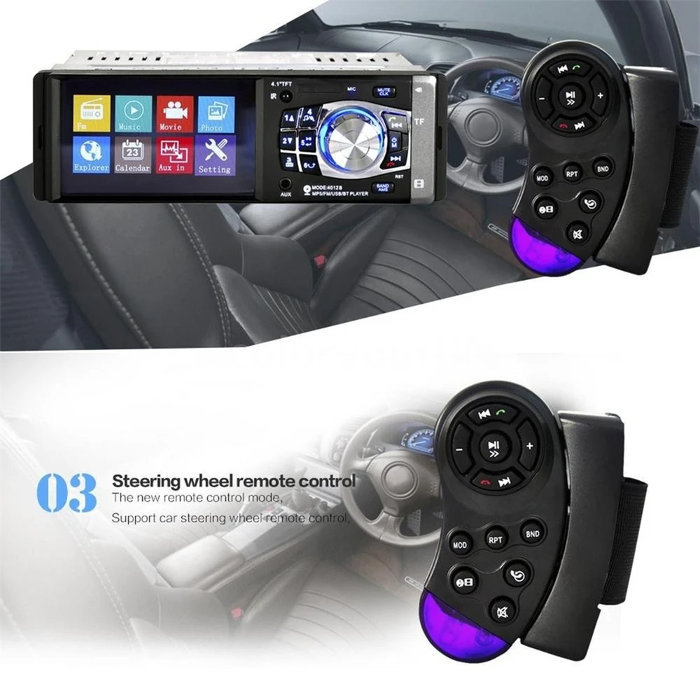 4012B 1Din 4 дюймов HD Автомобильный MP5 Радио Аудио плеер Bluetooth FM/AUX/USB/TF Поддержка рулевого колеса управление видеокамера заднего вида