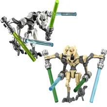 General star wars robô grievous com sabre de luz batalhas droid modelo bloco de construção brinquedos educativos presente para crianças