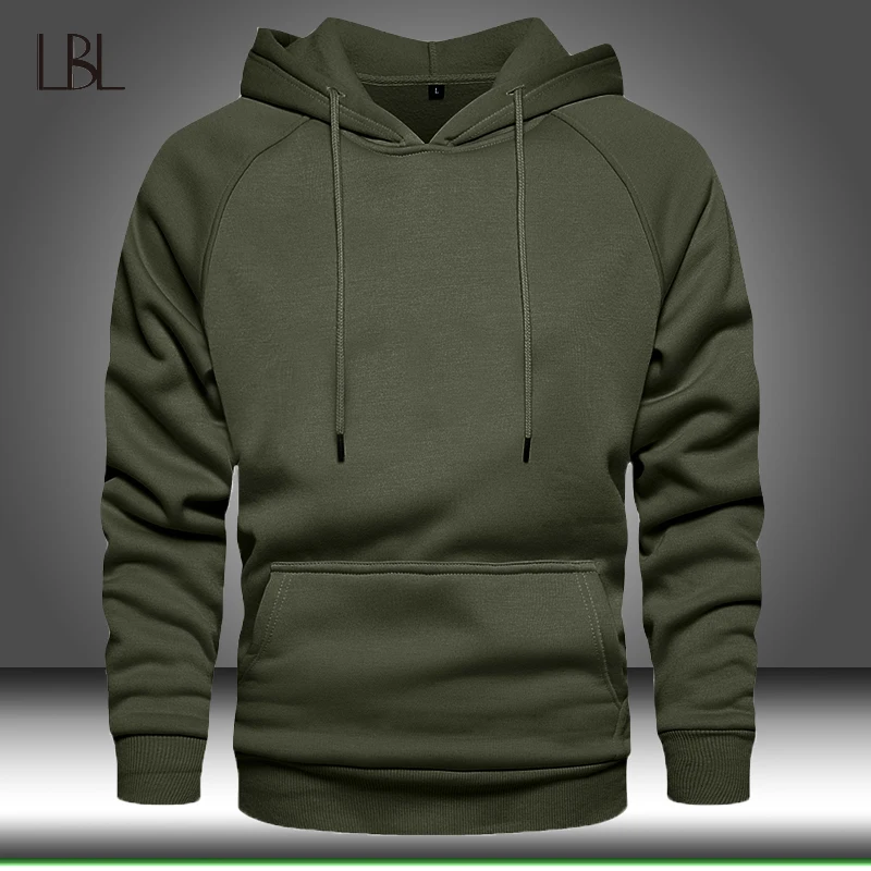 Hoodies Sweatshirts Tracksuit Outwear Male Pullover Hip-Hop Winter Men Long-Sleeve Solid