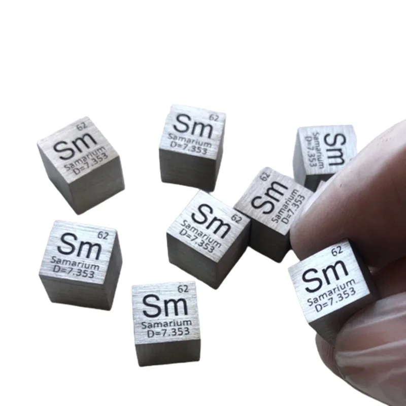 10mm 99.95% Hohe Reinheit Samarium Metall Cube geschnitzt Element Periodensystem 