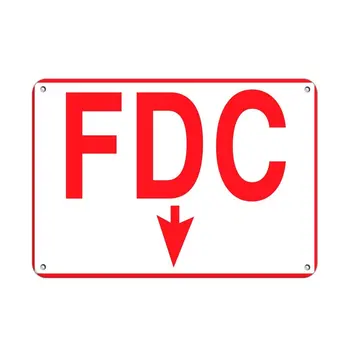 

Fdc Downward Pointing Arrow Hazard Sign Fire Sign Aluminum Metal Sign
