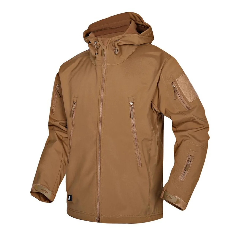 FIRECLUB Осень Зима куртка костюм для горного туризма Водонепроницаемая камуфляжная форма мягкая куртка спортивная куртка с капюшоном верхняя одежда - Цвет: Mud color