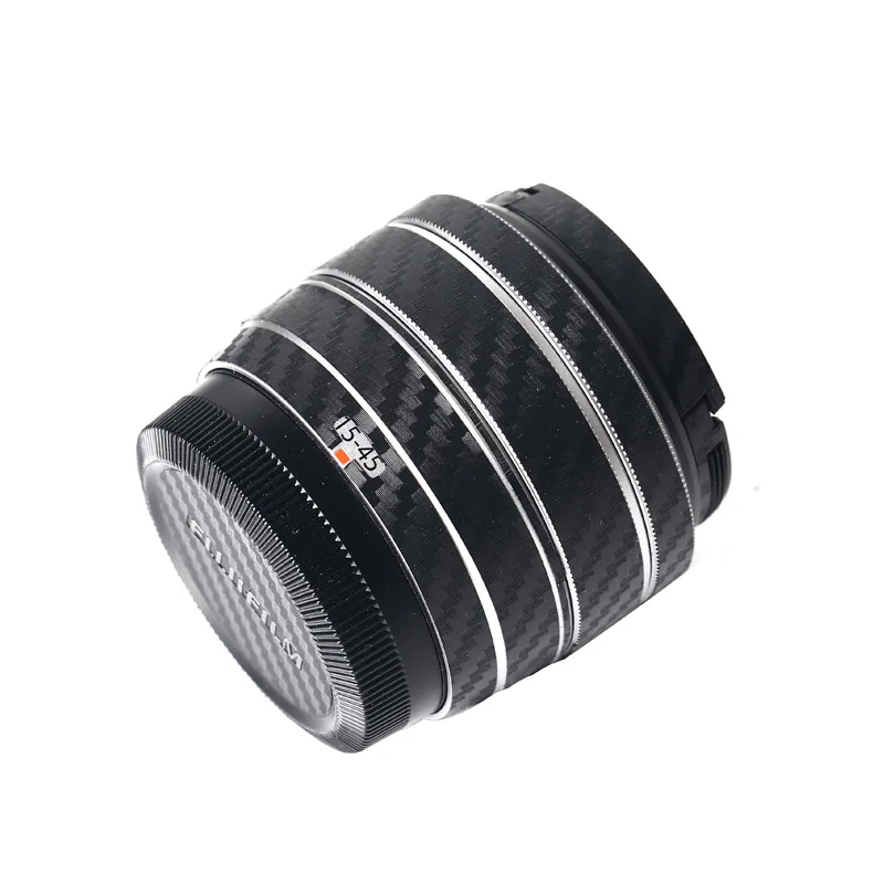 1-10 Набор для Fujifilm 15-45 мм Защитная пленка для объектива камеры наклейки из углеродного волокна устойчивый к царапинам клей отправка запасных наклеек