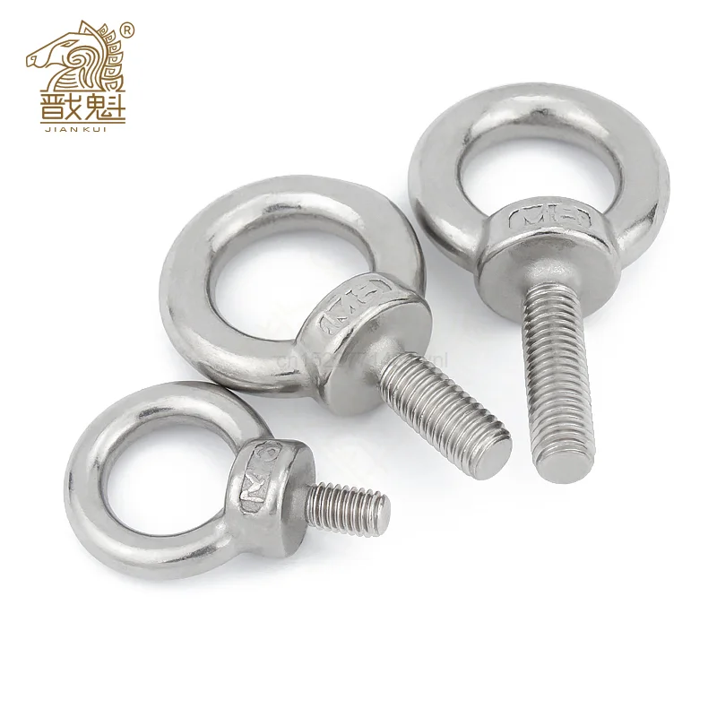Stainless Steel Screws 1-5pcs M3 M4 M5 M6 M8 M10 M12 DIN580 Eye Bolt Marine Lifting Eye Ring Loop Hole Cable Rope Eyebolt
