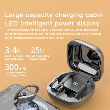 

New Bluetooth Earphone TWS Wireless Headphones Headsets With Microphone Sports Stereo Charging Box Digital display For Android