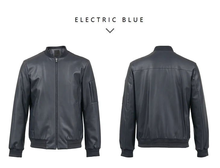 Отборная мужская куртка из искусственной кожи Зимняя бейсбольная мотоциклетная верхняя одежда с воротником пальто L | 4194P3511