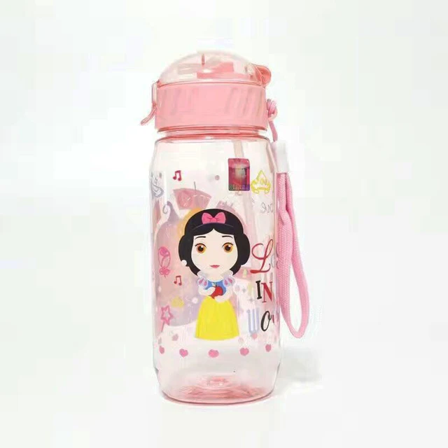 Disney  Mickey Mouse  Cartoon cups With straw kids snow White Captain America Sport Bottles girls Princess Sophia Feeding  cups F