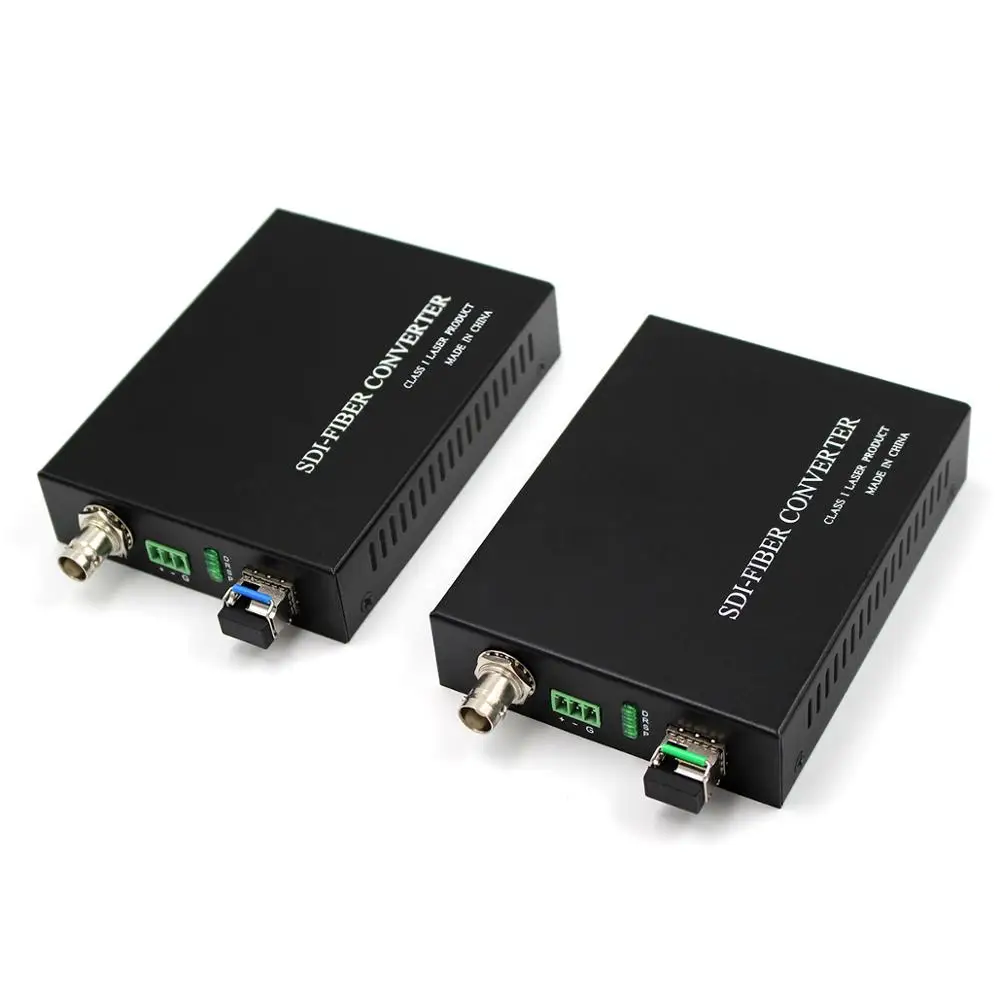 Wiistar HD SDI Fiber Optic Extenders, HD Video/Audio/Ethernet/RS485 Data Over Fiber Optic Media Converters Transmitter Receiver