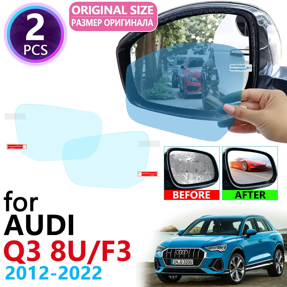 for Audi Q3 8U F3 Sline 2012~2022 Full Cover Rearview Mirror Anti-Fog Films Rainproof Anti Fog Film Clean Car Accessories | Автомобили и