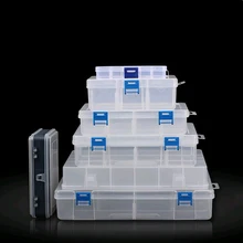 Ящик для ювелирных инструментов, регулируемый прозрачный пластиковый ящик для хранения, домашние коробки, компоненты для инструментов, Комбинированный винт, отделка, кольцо, наконечник, коробка