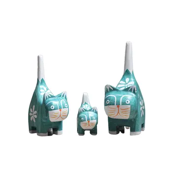 

3pcs Of One Set Cat Home Decor Faimly Crafts Decor Adorable Desktop Cat Model Cartoon Resin Layout Ornament For Home Bar Shop