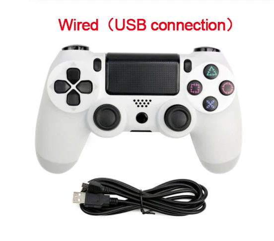 wired white Проводной/беспроводной Bluetooth контроллер для PS4 Геймпад для Play Station 4 джойстика для sony Playstation 4 PC для Dualshock контроллер - Цвет: wired white